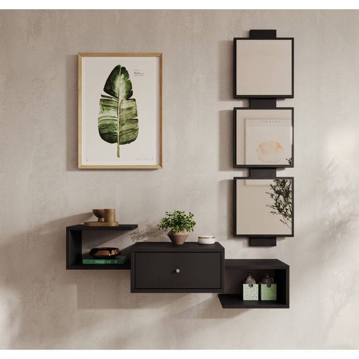 meuble-d-entree-couleur-noir-avec-tiroir-et-miroir-neo