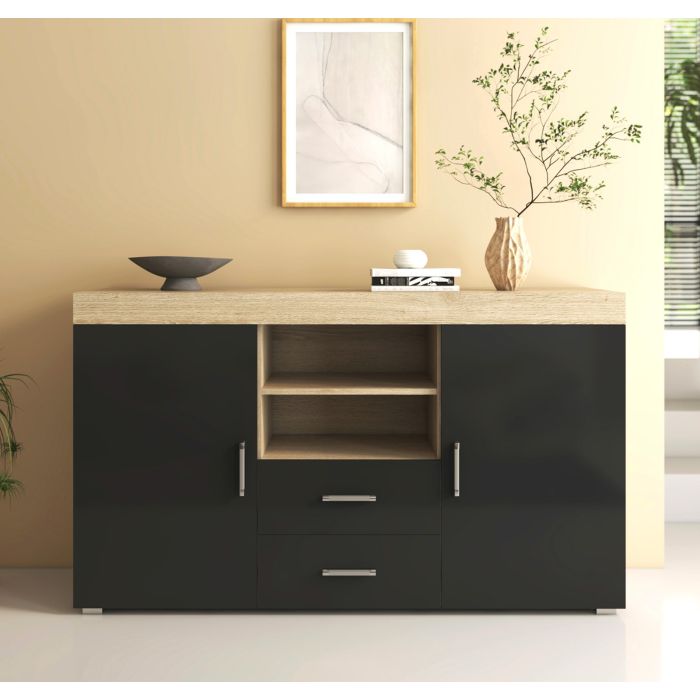 bahut-modele-roque-couleur-sonoma-et-noir