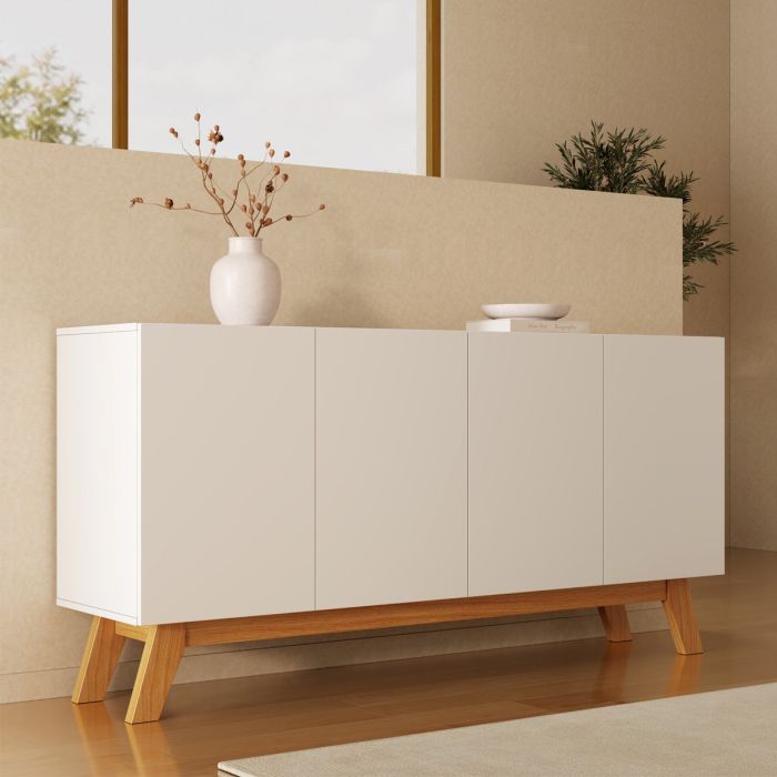 Buffet Salon modèle Siena couleur blanc mate