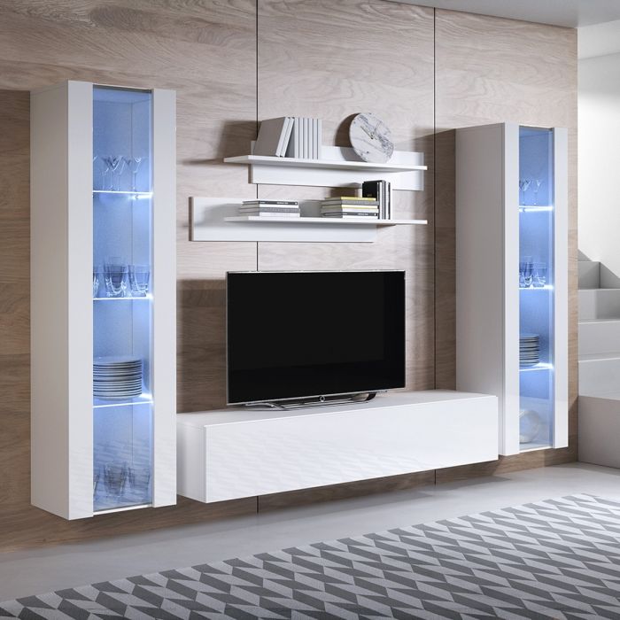 Combinaison de meubles Luke 8A blanc (2,6m)