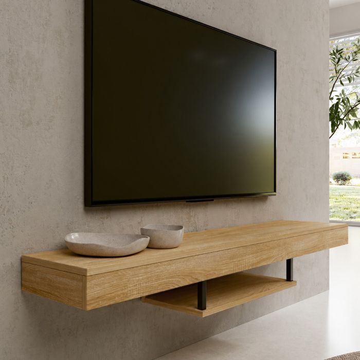 Meuble TV Aydin en en couleur sonoma