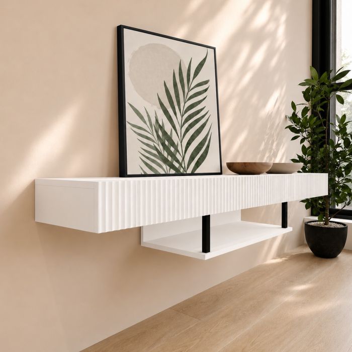 Meuble TV couleur blanc 150cm Renzo