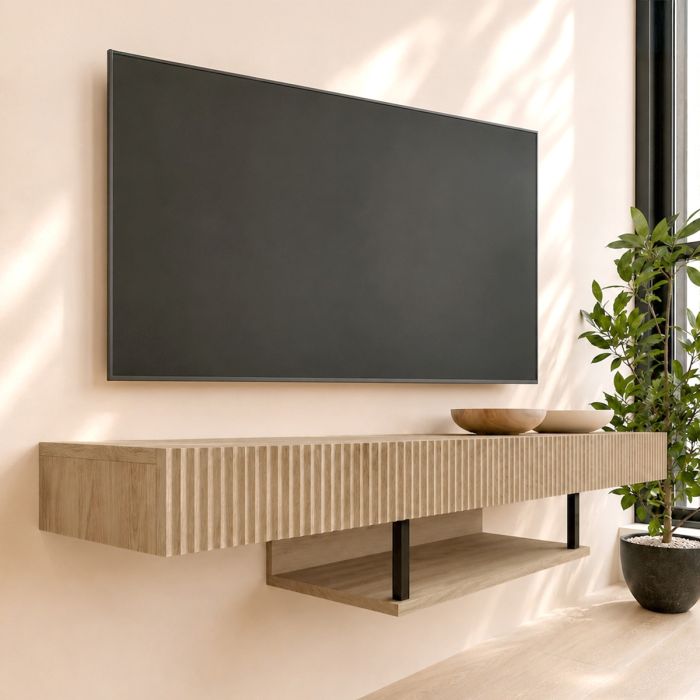Meuble TV couleur Chêne 150cm Renzo
