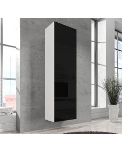 Armoire Blanche et noire Mod. Nora V4 (40x170cm)