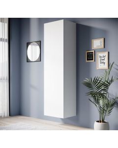 Armoire mural modèle Eliot (40x165cm) couleur blanc mate
