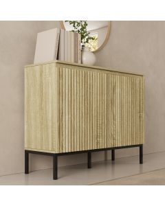 Buffet cannelé modèle Logan 2 portes couleur Sonoma