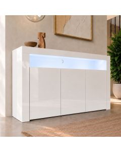 Buffet Salon modèle Aker couleur blanc brillant