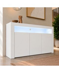 Buffet Salon modèle Aker couleur blanc mat