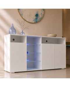 Buffet Salon modèle Clark L couleur blanc brillant