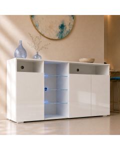 Buffet Salon modèle Clark L couleur blanc brillant