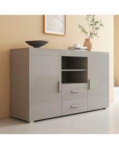 Buffet Salon modèle Roque couleur gris brillant
