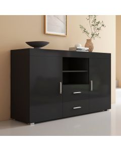 Buffet Salon modèle Roque couleur noir brillant