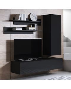Combinaison de meubles Luke 1B noir (1,6m)