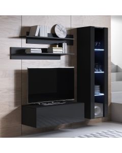 Combinaison de meubles Luke 2B noir (1,6m)