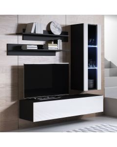 Combinaison de meubles Luke 5D noir et blanc (1,6m)
