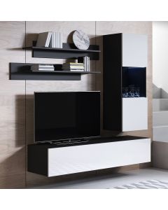 Combinaison de meubles Luke 6D noir et blanc (1,6m)