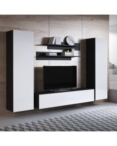 Combinaison de meubles Luke 7D noir et blanc (2,6m)