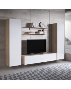 Combinaison de meubles Luke 7E sonoma et blanc (2,6m)