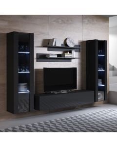 Combinaison de meubles Luke 8B noir (2,6m)