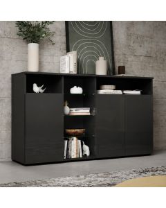Buffet Salon modèle Clark L couleur noir brillant