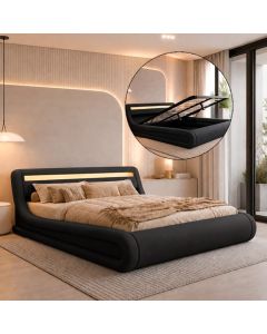 Lit coffre design Rodas - noir (160x200cm)