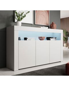 Buffet Salon modèle Aker couleur blanc mat