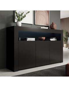 Buffet Salon modèle Aker couleur noir mat