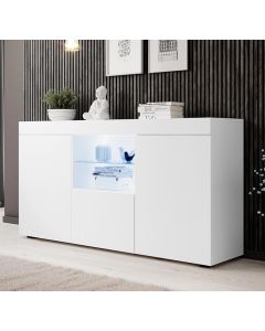 Buffet Salon modèle Natolia couleur blanc mate 150 x 83 cm.