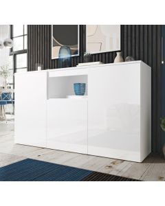 Buffet Salon modèle Nevada couleur blanc brillant
