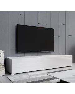 Meuble TV Blanc 180 cm avec pieds 2 cm Aitana M2