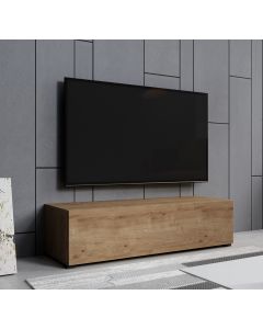 Meuble TV couleur Chêne 120 cm avec pieds 2 cm Aitana M1