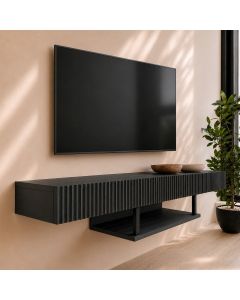 Meuble TV couleur noire 150cm Renzo