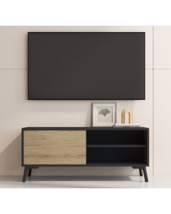 Meuble TV Kai couleur noir sonoma mate de 100 cm
