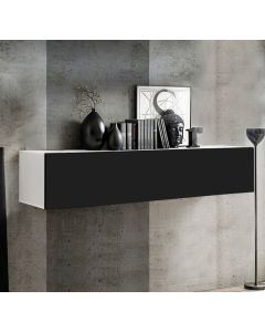 Armoire mural modèle Krista H-160 (160x30cm) blanc et noir