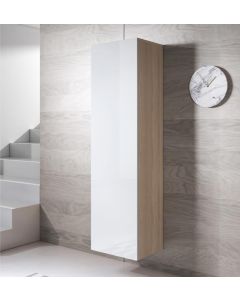 Armoire mural modèle Luke V4 (40x165cm) couleur sonoma et blanc