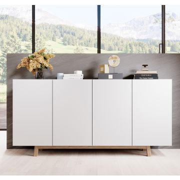 Buffet Salon modèle Siena couleur blanc mate
