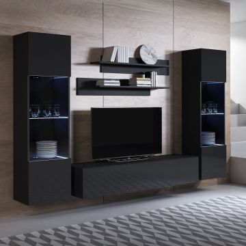 Combinaison de meubles Luke 9B noir (2,6m)