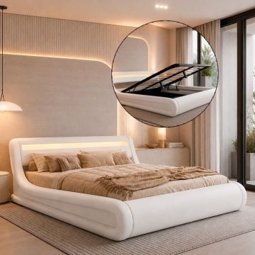 Lit coffre design Rodas - blanc (180x200cm)