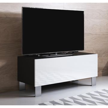 meuble-tv-luke-h1-100x30-pieds-aluminium-noir-blanc_1