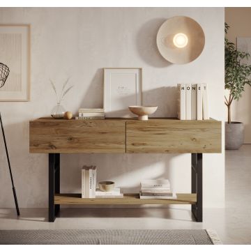 Meuble Desing d'entrée en couleur pin (139 cm)  mod.Factory R1