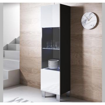 vitrine-mural-luke-v6-40x165cc-pieds-aluminium-noir-blanc_1