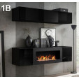 Combinaison de meubles Krista 1B noir (1,6m)