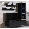 Combinaison de meubles Luke 5B noir (1,6m)