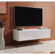 Meuble TV modèle Berit 120x30 couleur blanc brillant