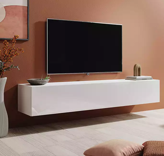 meuble tv berit h180 blanc