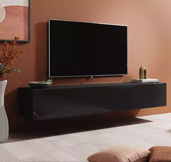 meuble tv berit h180 noir