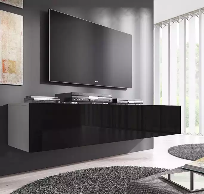 meuble tv forli xl blanc noir
