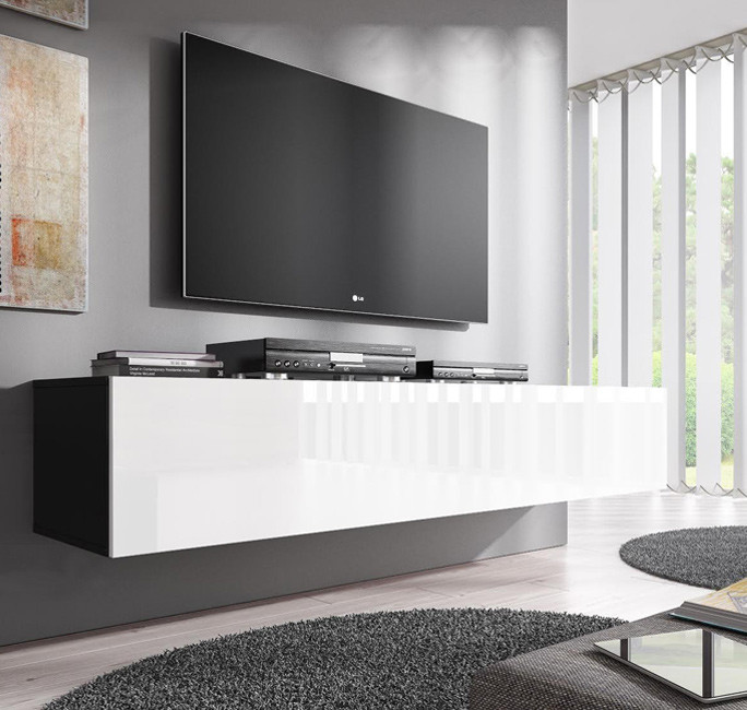 meuble tv forli xl noir blanc