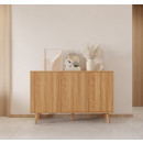 buffet-chêne-alba-120-cm-portes-cannelées-renzo