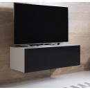 meuble-tv-luke-h1-100x30-blanc-noir